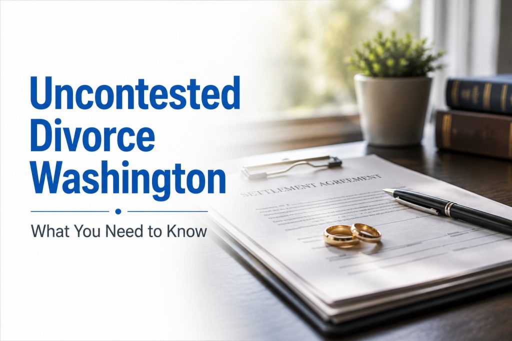 Uncontested divorce in Washington guide
